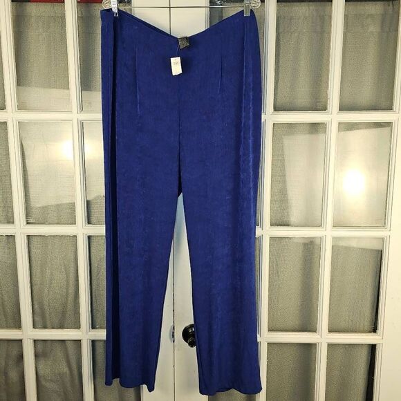 NWT‎ Chico's Travelers Womens Seafaring Blue Classic No Tummy Pants 4R 2X 20/22 - Picture 1 of 5